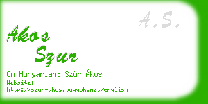 akos szur business card
